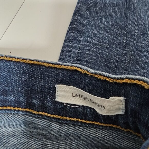 Frame Denim 25 Le High Skinny Jeans Released Step Hem Merrick Preppy Medium Wash - Picture 8 of 9